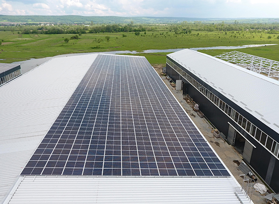 Projet solaire sur le toit de 1 MW au Royaume-Uni
