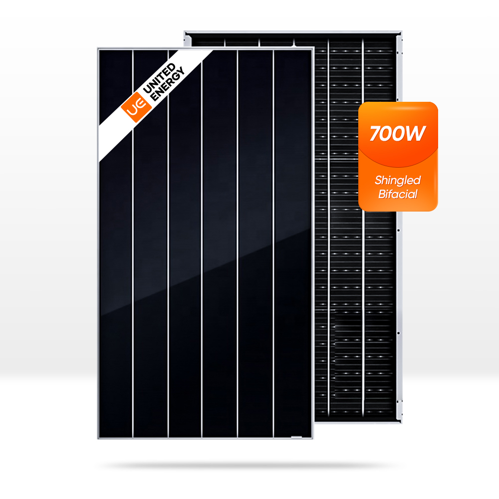 Panneau solaire monocristallin à bardeaux United Energy 210mm bifacial 670w 680w 690w 700w