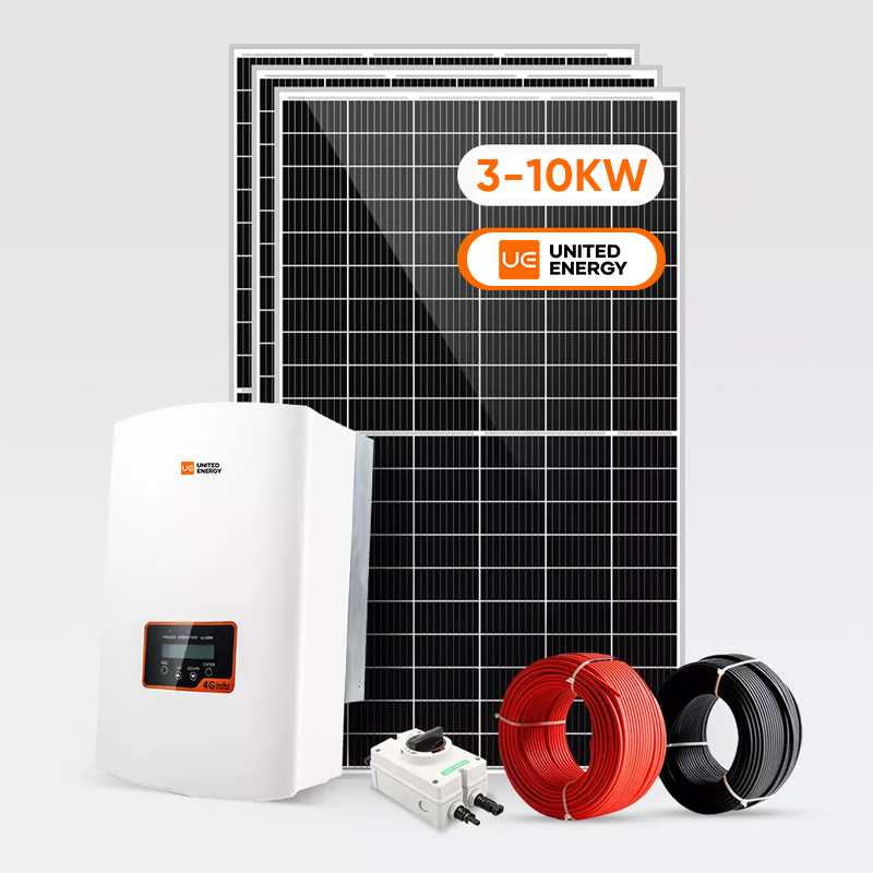 Grille de système de génération d'énergie solaire à usage résidentiel liée 3KW 5KW 10KW