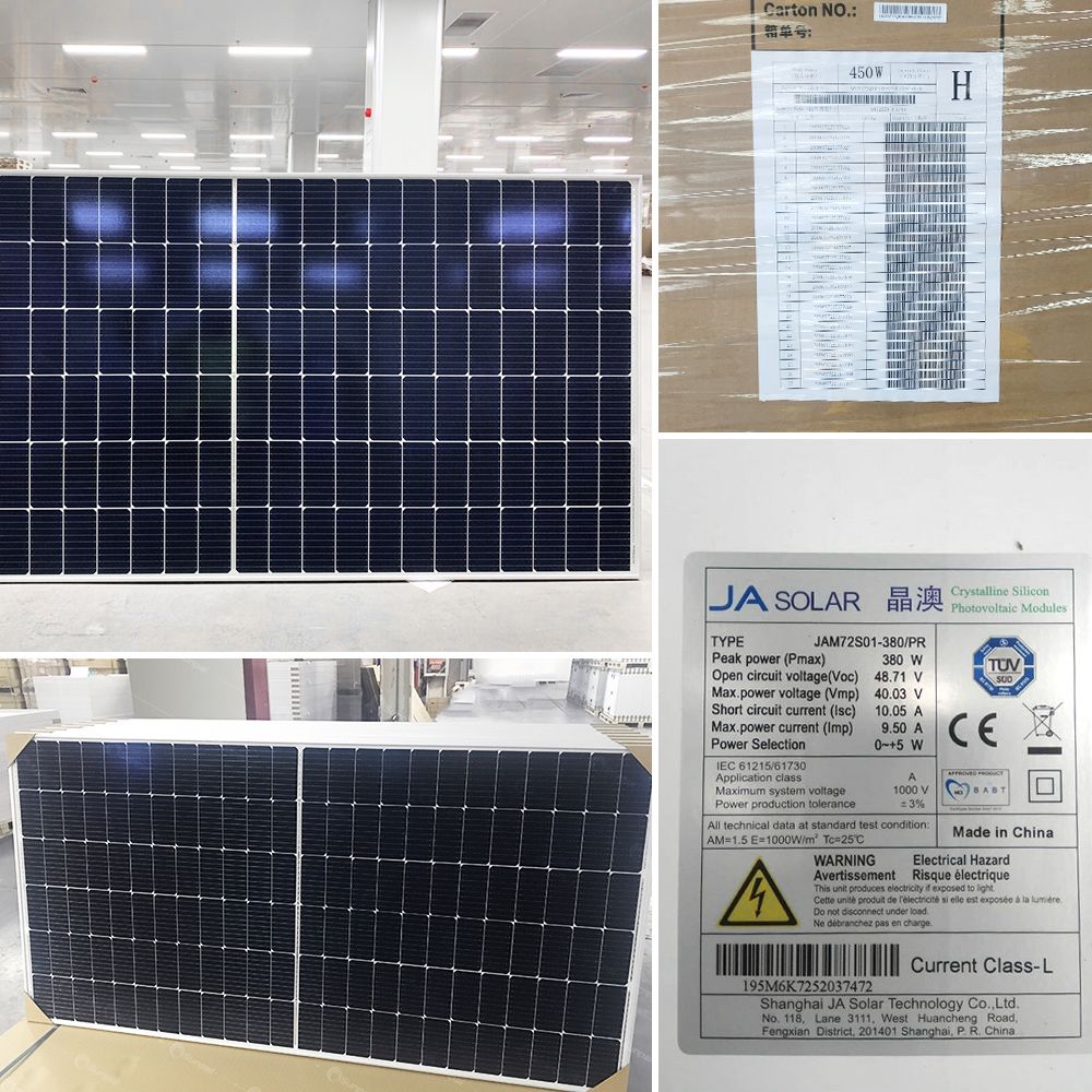 JA Solar Mono Panneaux solaires 550w Prix du panneau solaire 540W 5450W 470W