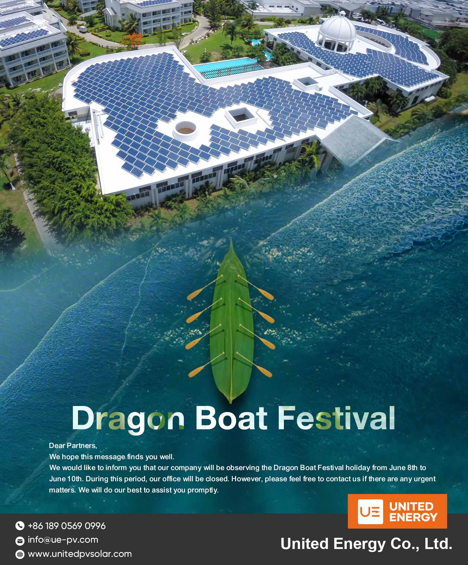 Avis de vacances du Festival des bateaux-dragons