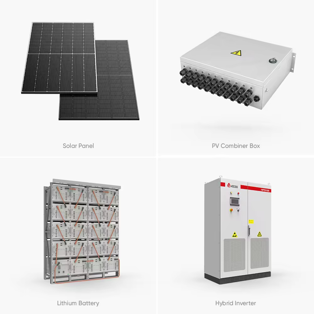 Solutions de systèmes d'énergie solaire hybrides de 30 à 500 kW